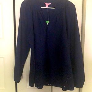 Navy XL Lily Pulitzer 100% cotton shirt - not worn